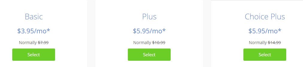 bluehost hosting plans and pricing structure