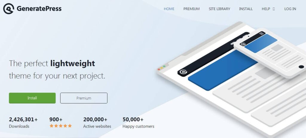 Best WordPress Themes for Blogs - GeneratePress Theme