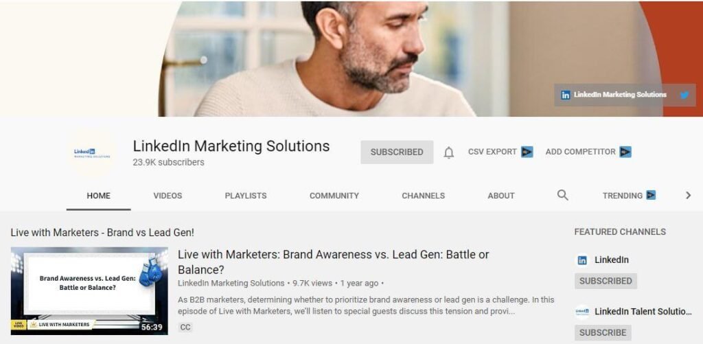 Linkedin Marketing Solutions YouTube Channel for Linkedin Marketing